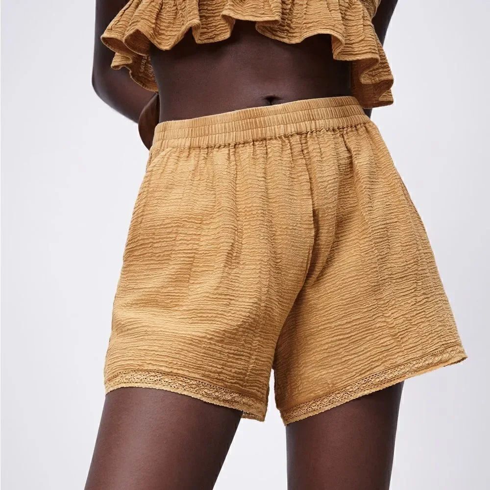 ZARA BOHO RUFFLED TOP AND COMFORT SHORTS - Picture 6 of 6